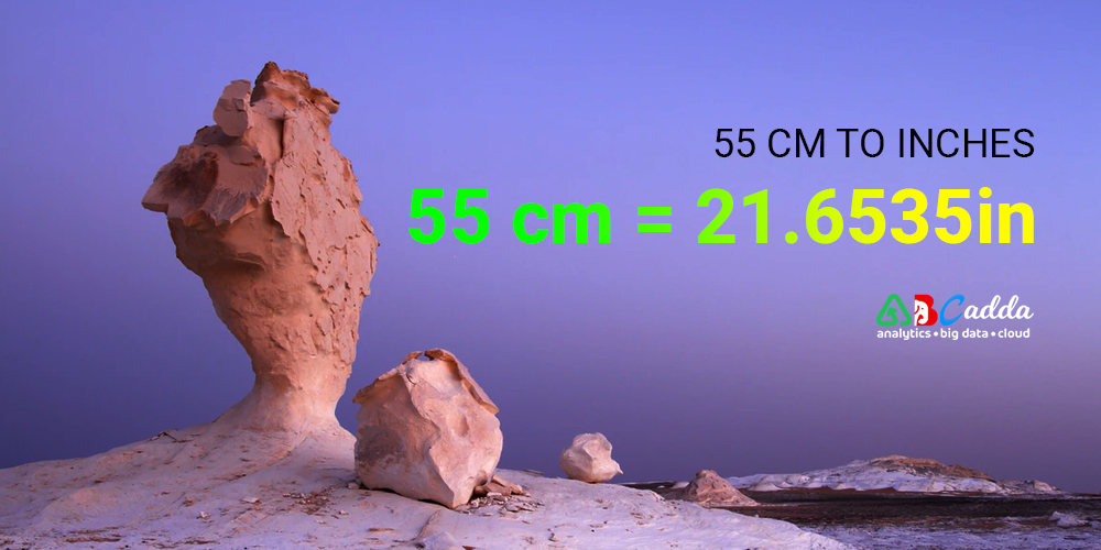 55 cm to inches