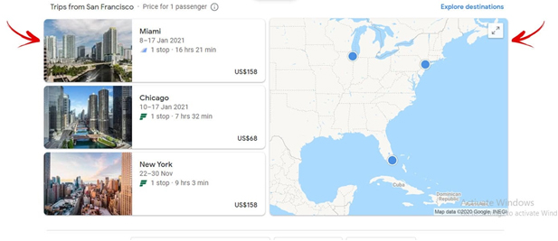 Google Map Explorer + Popular Destinations