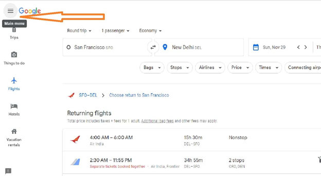 A step-by-step guide on how to change currency on Google Flights