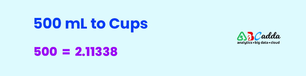 500 ml to cups